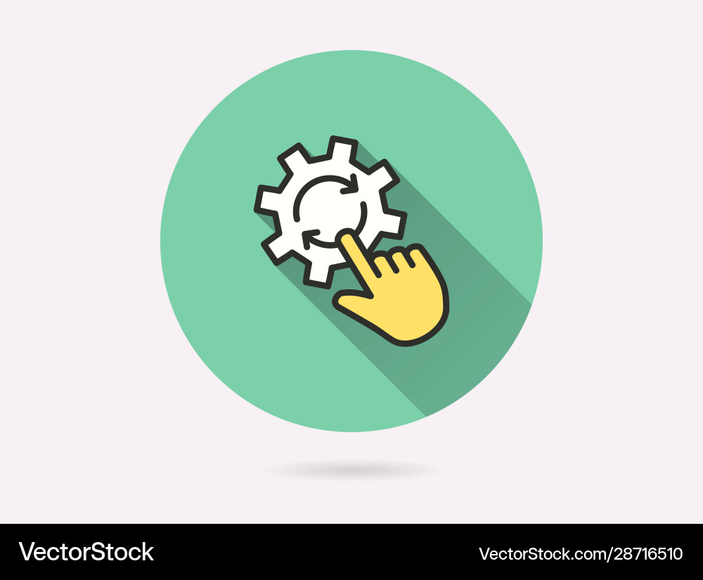 Settings icon for graphic and web design Settings icon for graphic and web design vector image