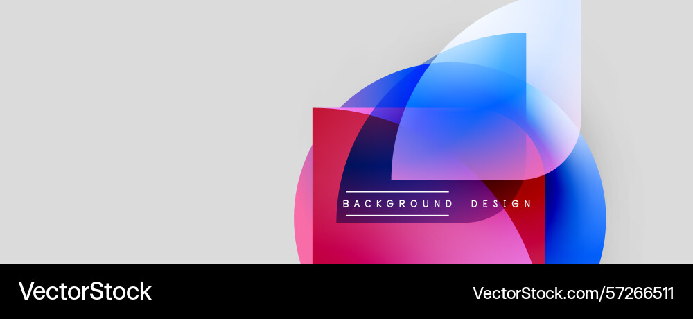 Abstract design features overlapping colorful Vector Image
