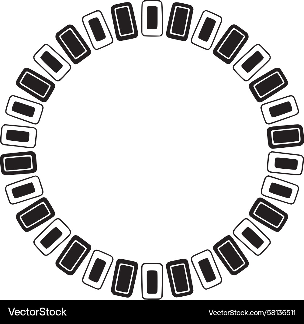 Circular Digital Grid Pattern Vector Image