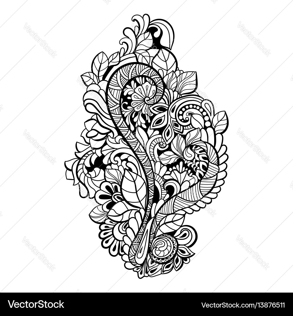 Intricate Zentangle Pattern Vector Image
