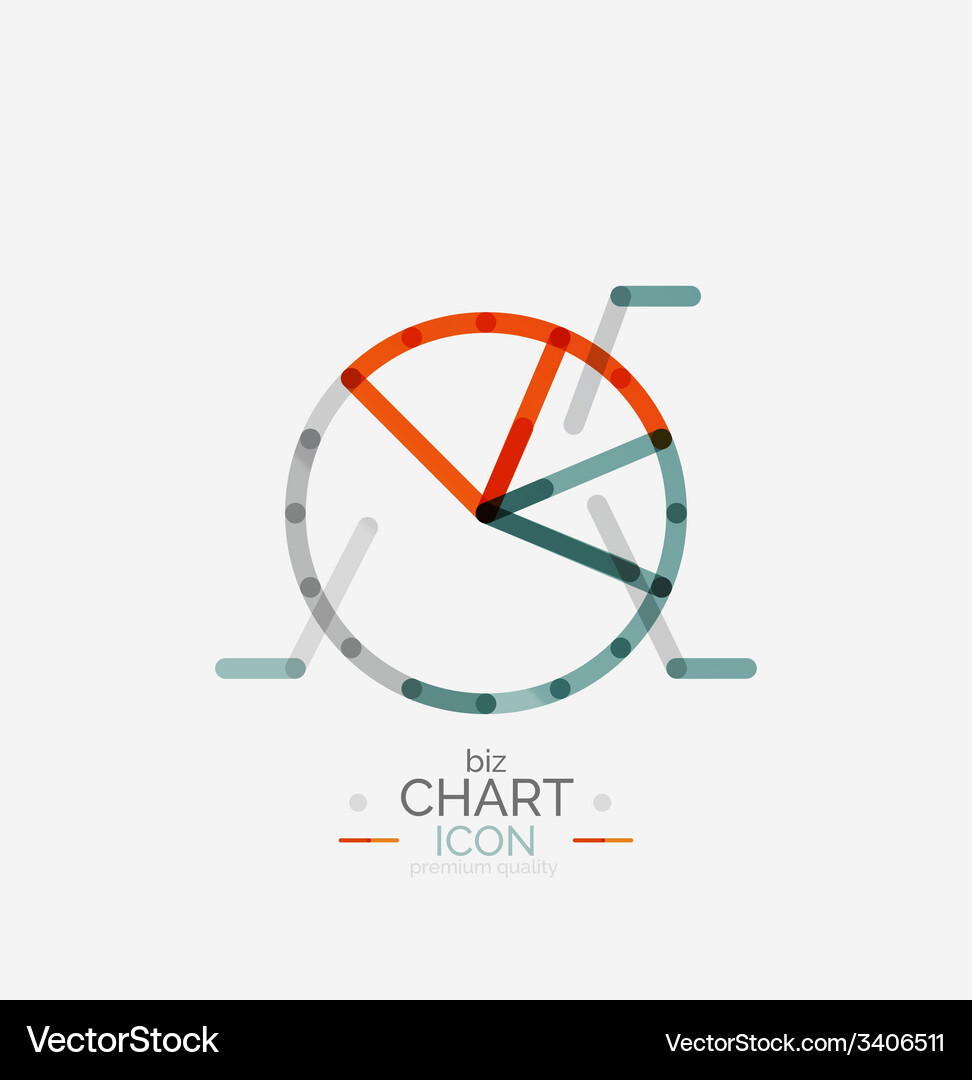 Line graph chart icon Vector Image