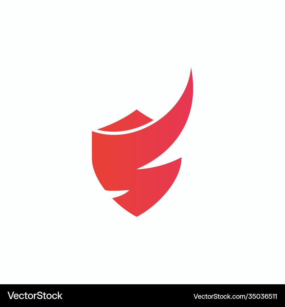 Security shield with letter initial s logo design Vector Image