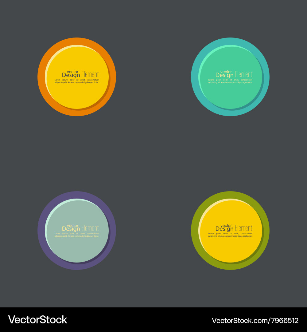 Abstract circles set Vector Image