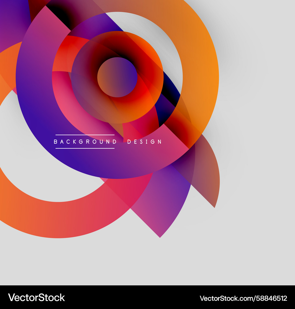Abstract Circular Layers - Vibrant Colors Vector Image