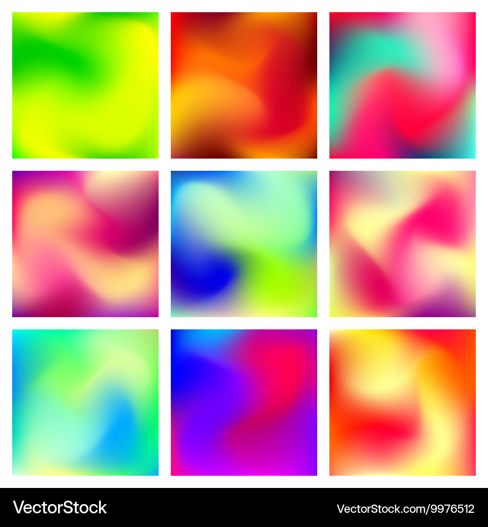 Abstract Color Gradient Backgrounds vector image