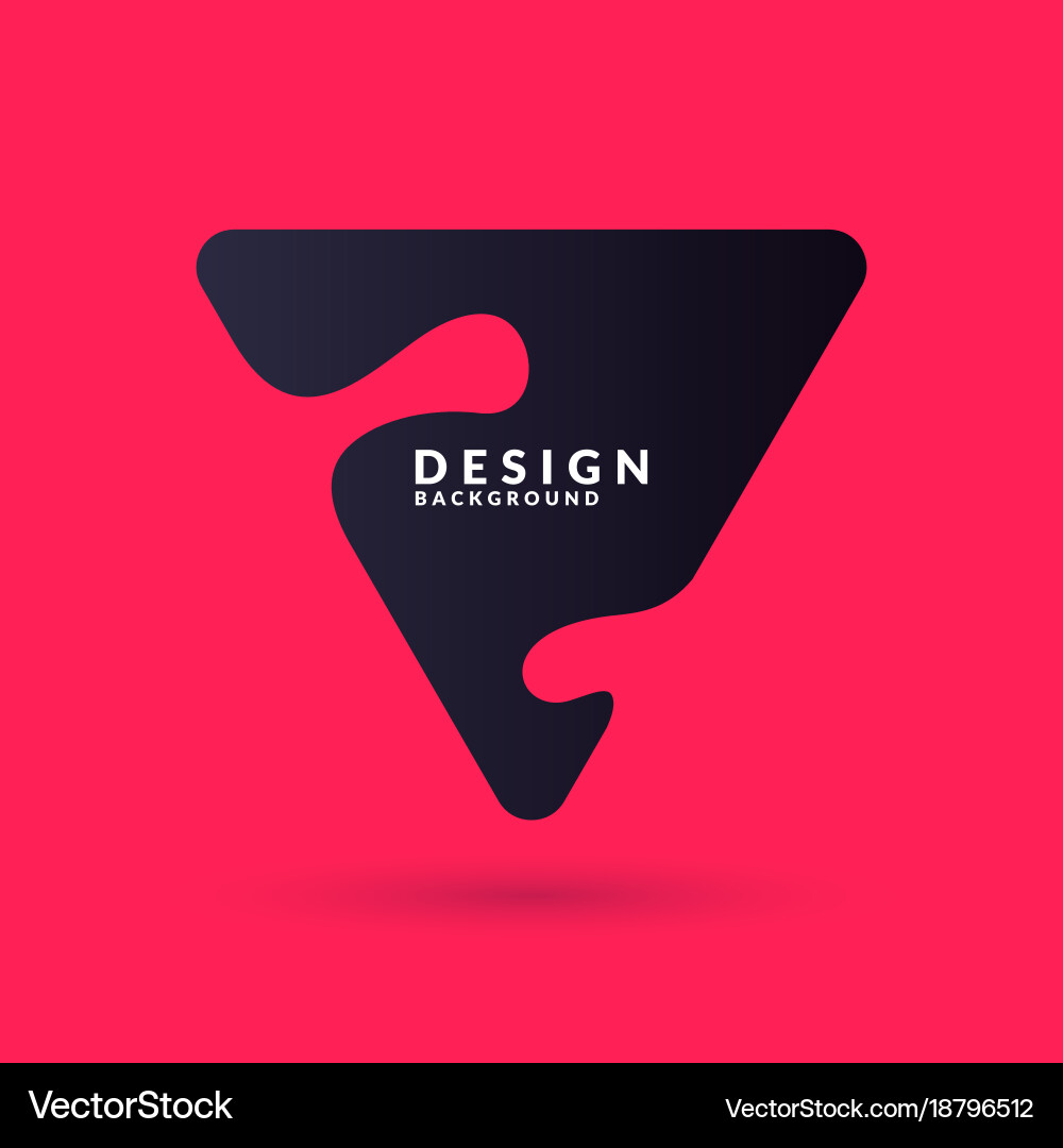 Abstract geometric form with a dynamic splashes vector image