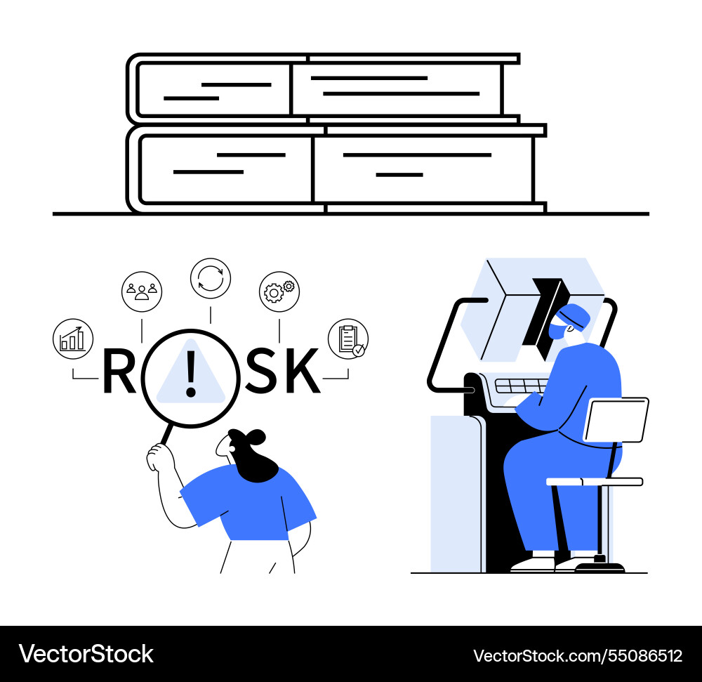 Analyzing risks with research data visualization Analyzing risks with research data visualization vector image