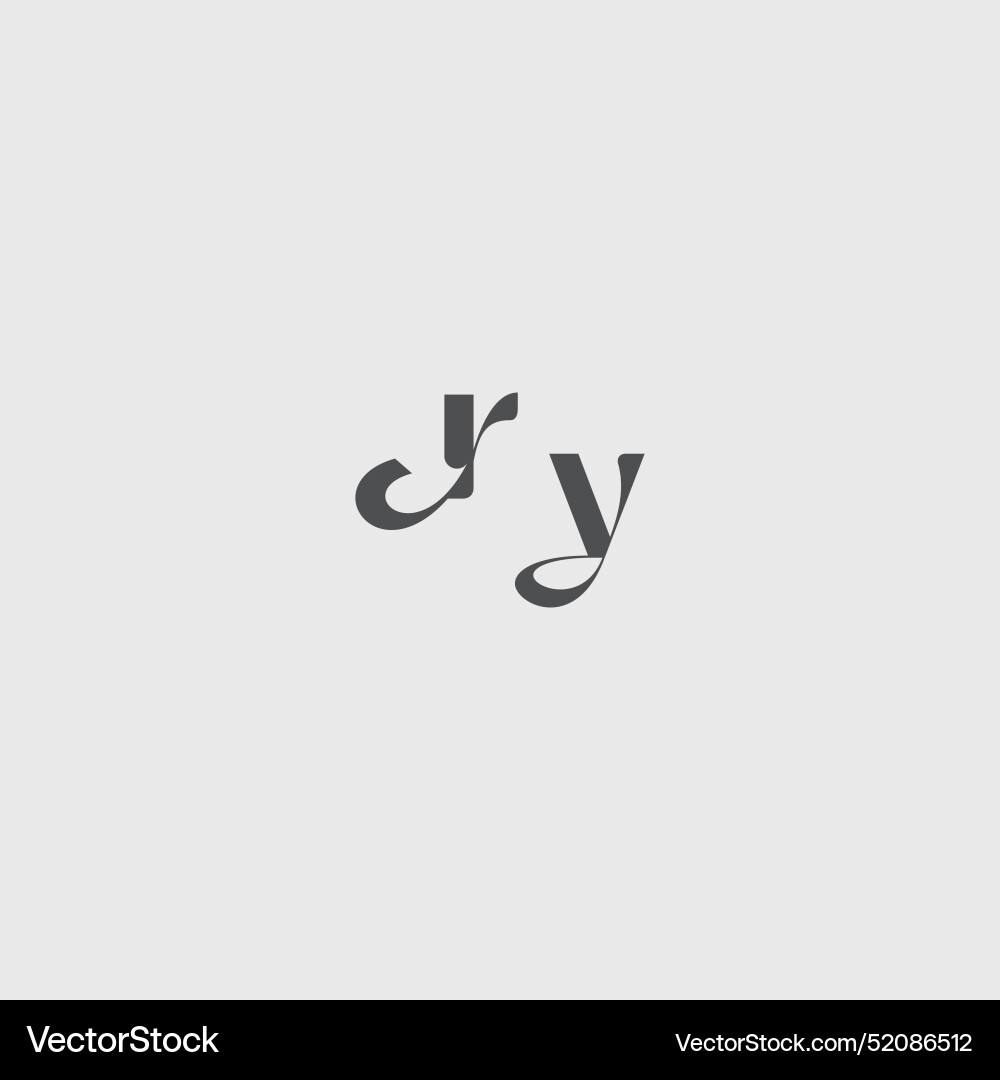 Beauty monogram initial logo simple Royalty Free Vector