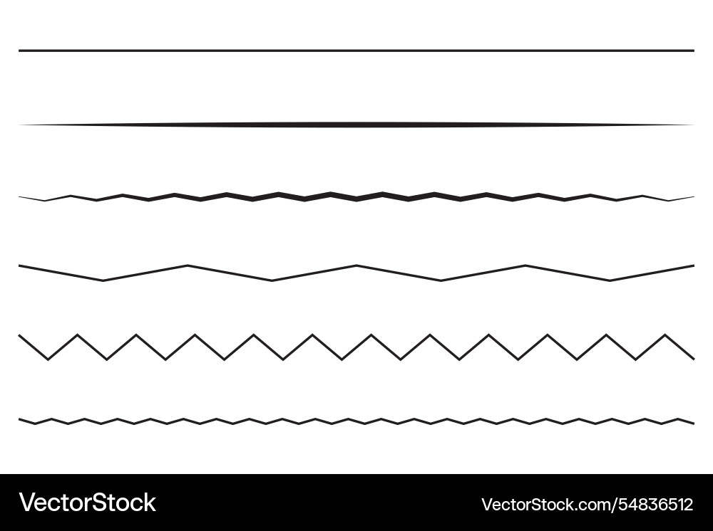 Black white lines zigzag pattern symbols Black white lines zigzag pattern symbols vector image