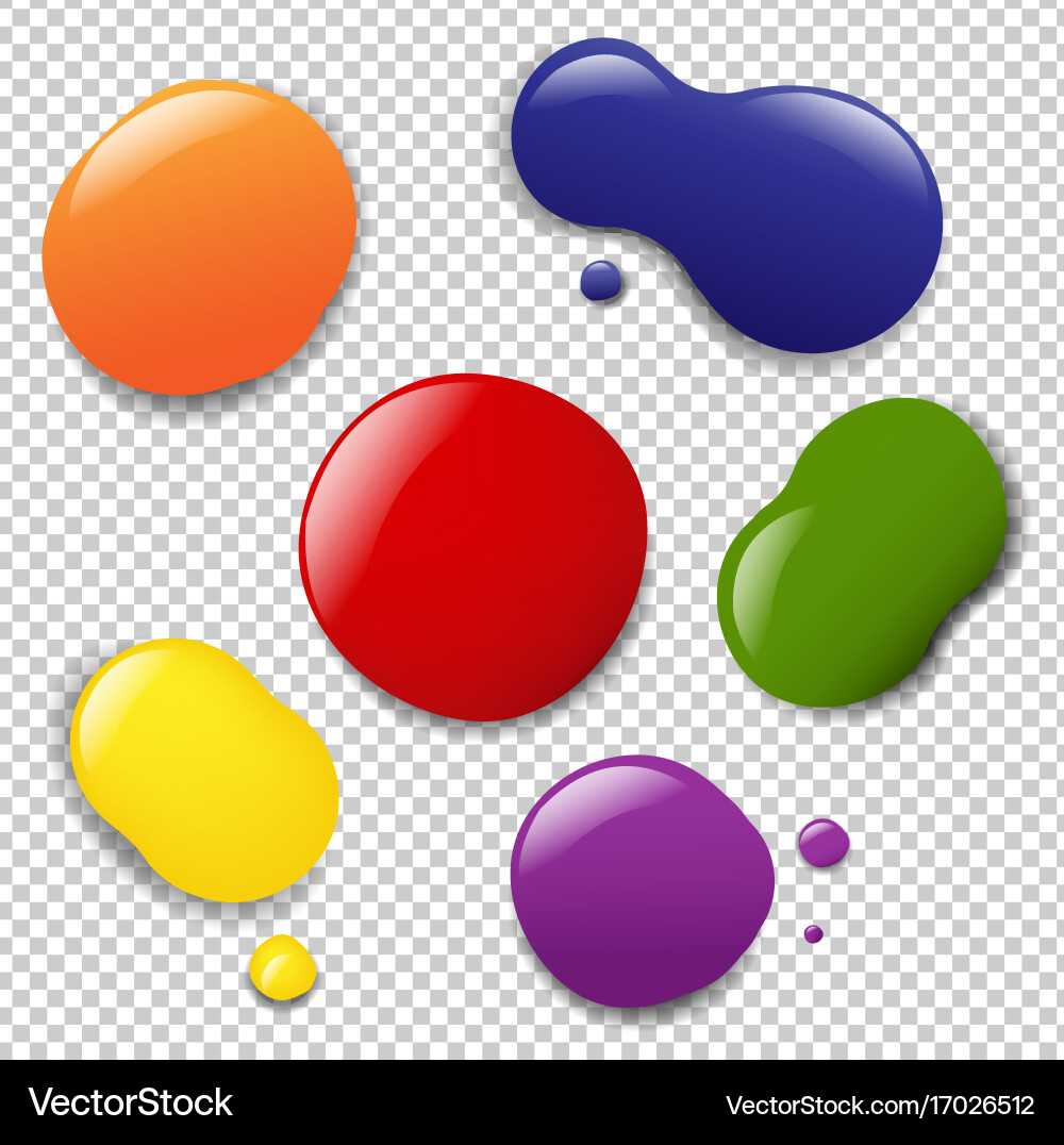 Colorful blobs set vector image