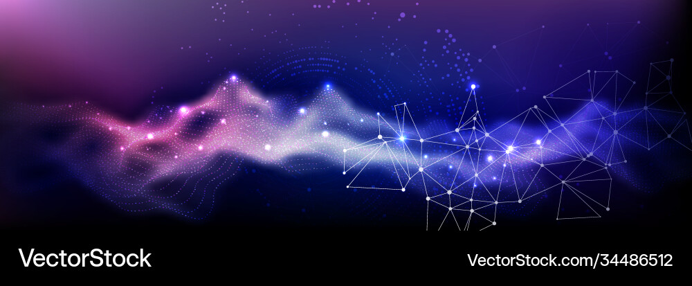 Dynamic Data Network Abstract Vector Image