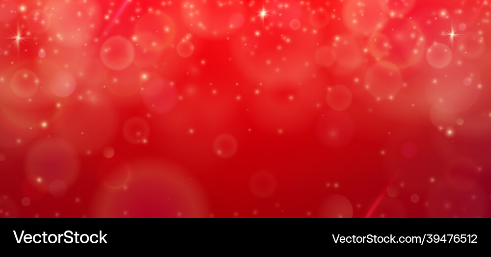 Red Shine Abstract Bokeh Background vector image