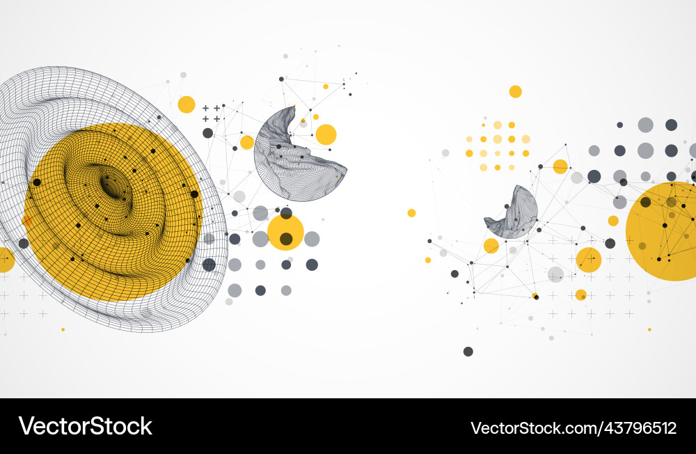 Sci-Tech Network Abstract Background vector image