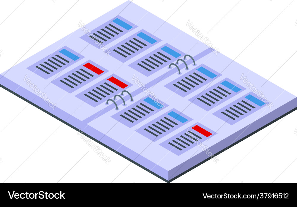 Task schedule notebook icon isometric style Task schedule notebook icon isometric style vector image