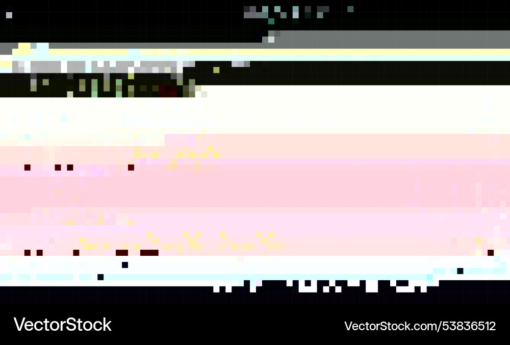 Trendy glitch pattern on dark background abstract Trendy glitch pattern on dark background abstract vector image