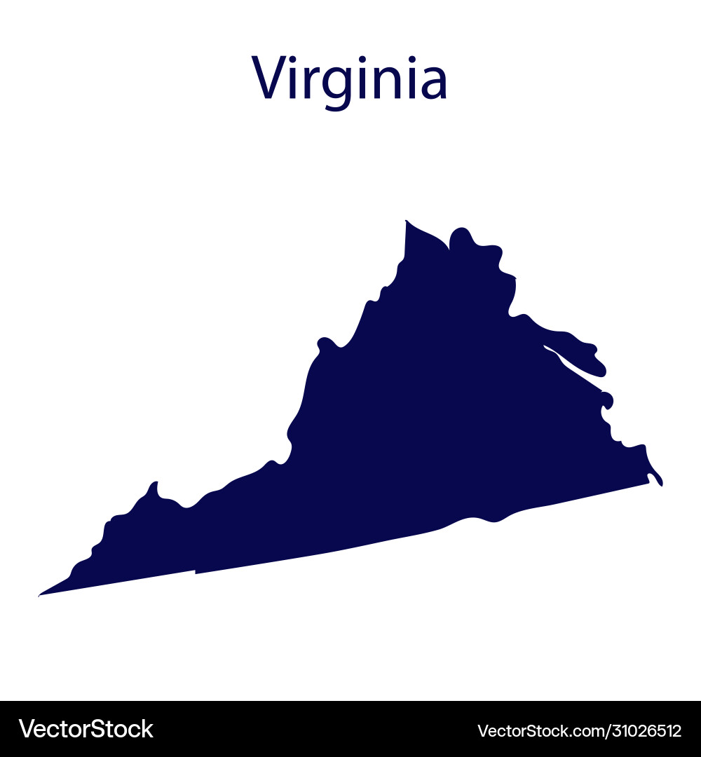 Virginia State Silhouette Vector Image