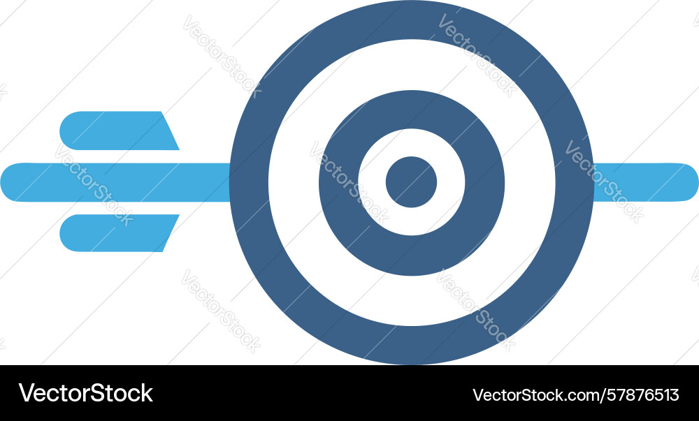 Abstract target with arrow conceptual goal Vector Image