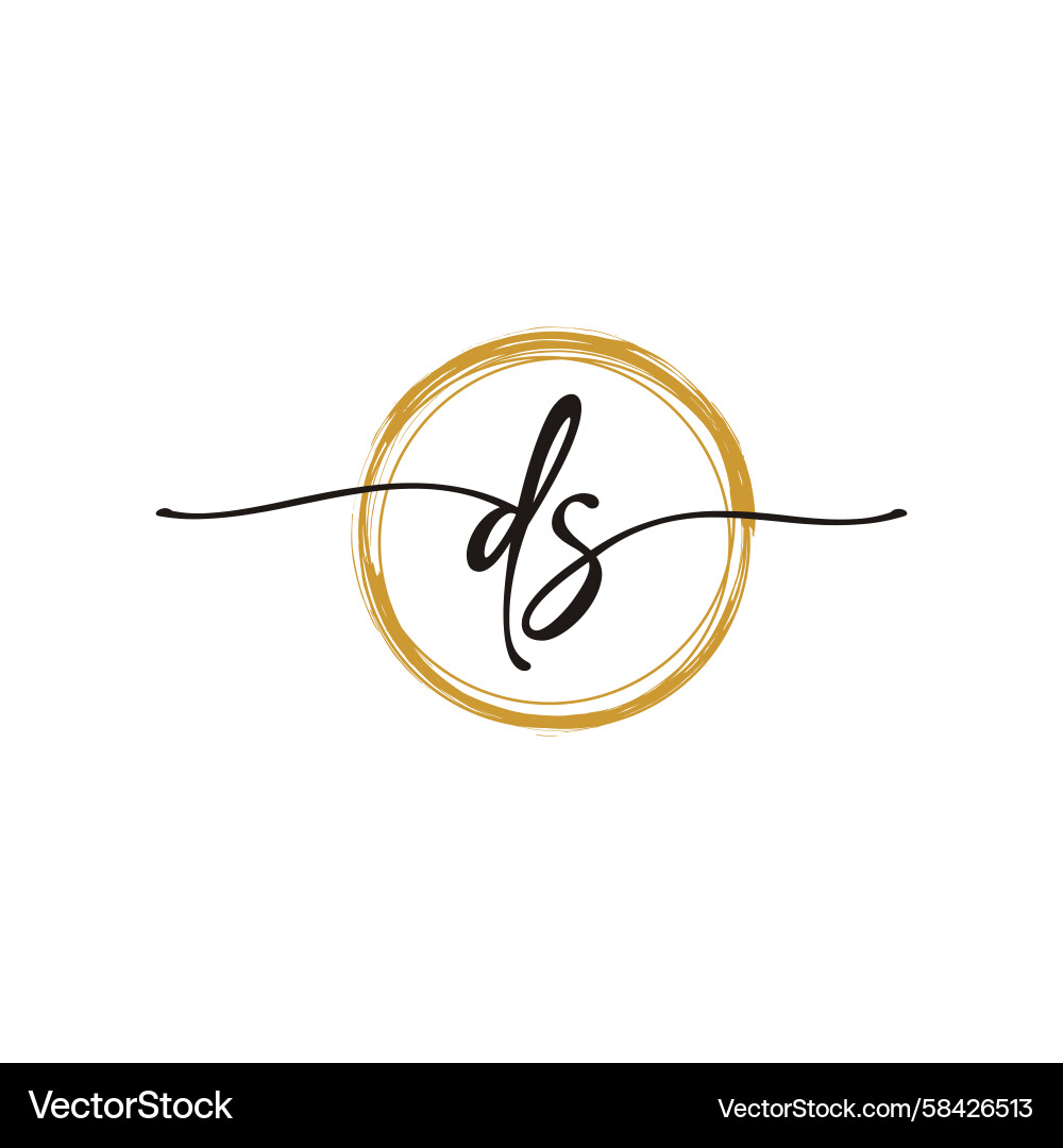 Elegant Initial Letter Script Logo Template Vector Image
