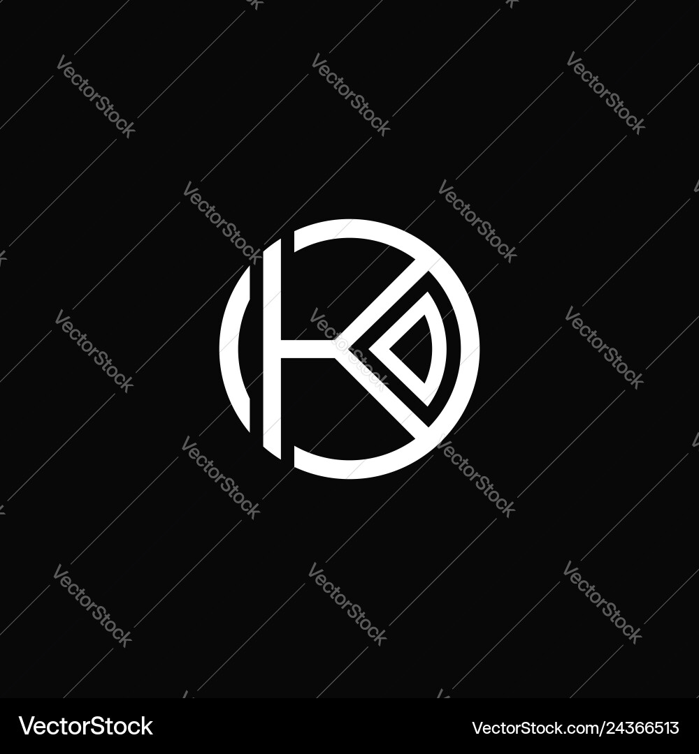 Elegant K Circle Logo Vector Image