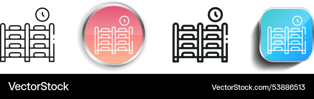 Fermentation icon thin linear regular and button Vector Image