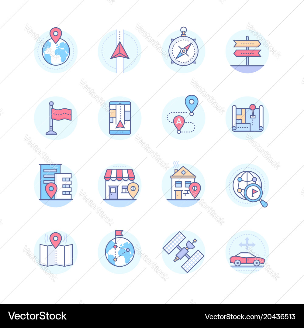 Geolocation - modern line design style Vector Image