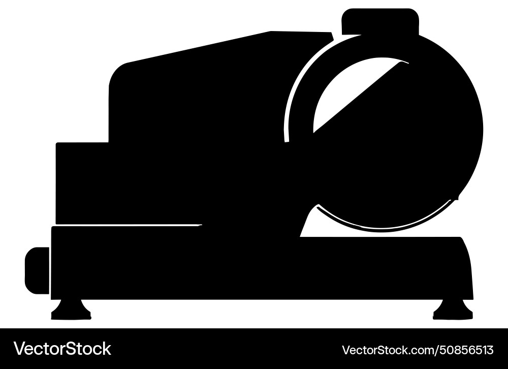 Meat slicer silhouette Royalty Free Vector Image