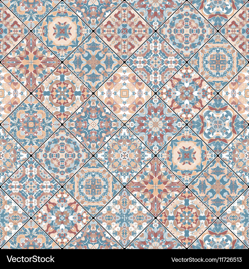 Patchwork abstrakte Muster Vektorbild