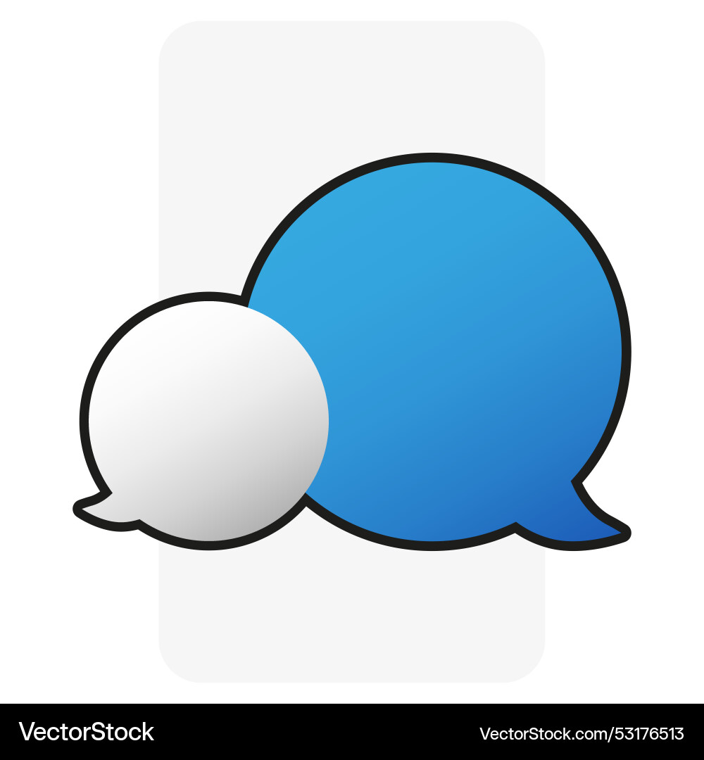 Text message chat dialogue bubble vector image