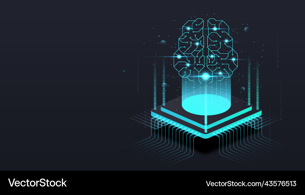 Trading machine learning Royalty Free Vector Image