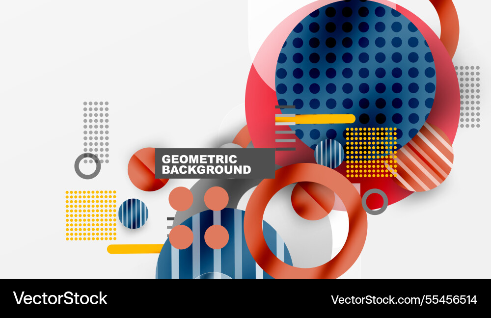 Abstract circle design with overlapping Vector Image