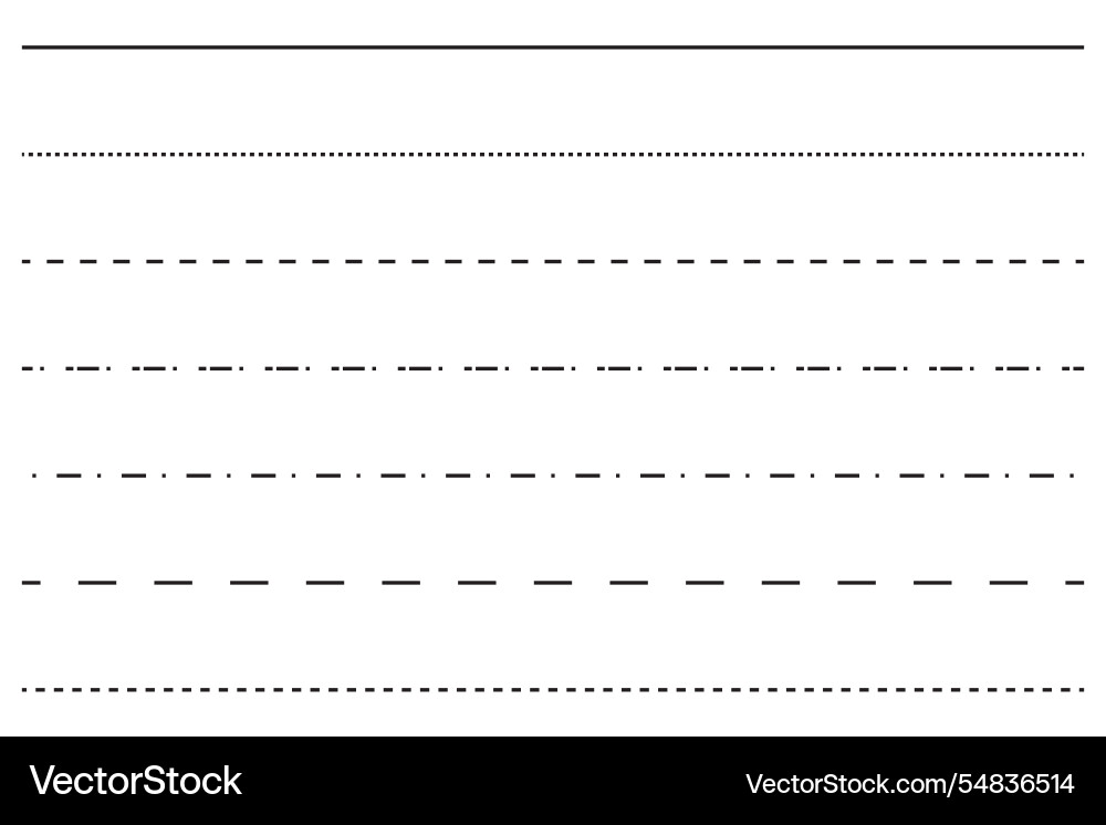 Dashed line dotted border elements simple vector image