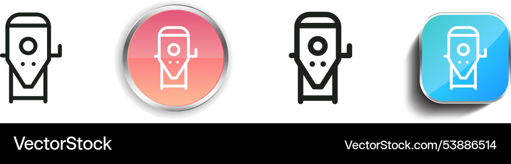 Fermentation icon thin linear regular and button vector image
