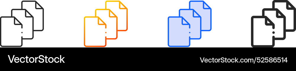 Files iconthin linear gradient blue stroke Files iconthin linear gradient blue stroke vector image