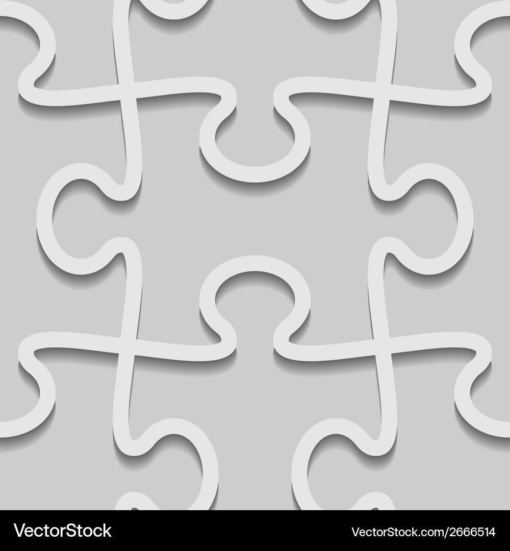 Paper Puzzle Pattern - 3D Vector Image