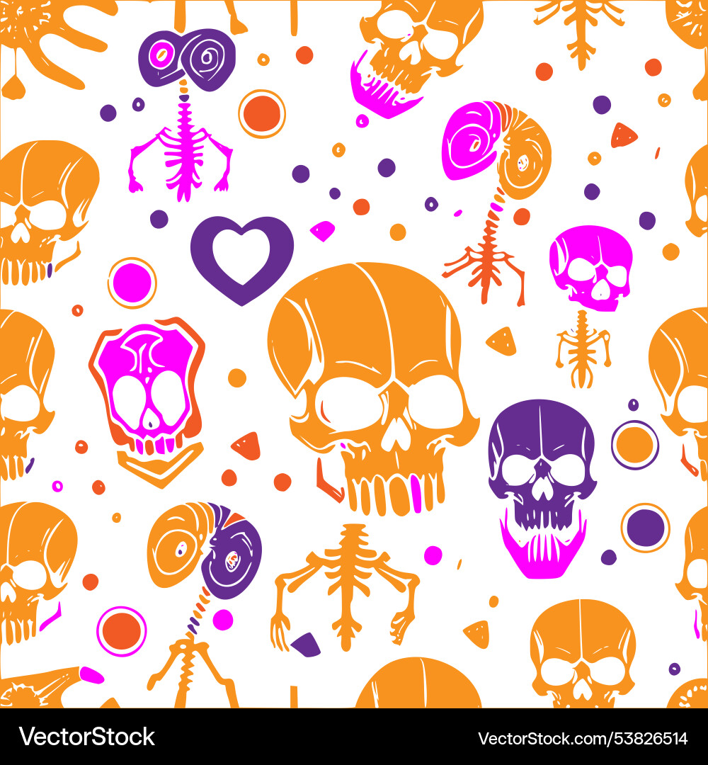 Skeleton abstract pattern seamless Skeleton abstract pattern seamless vector image