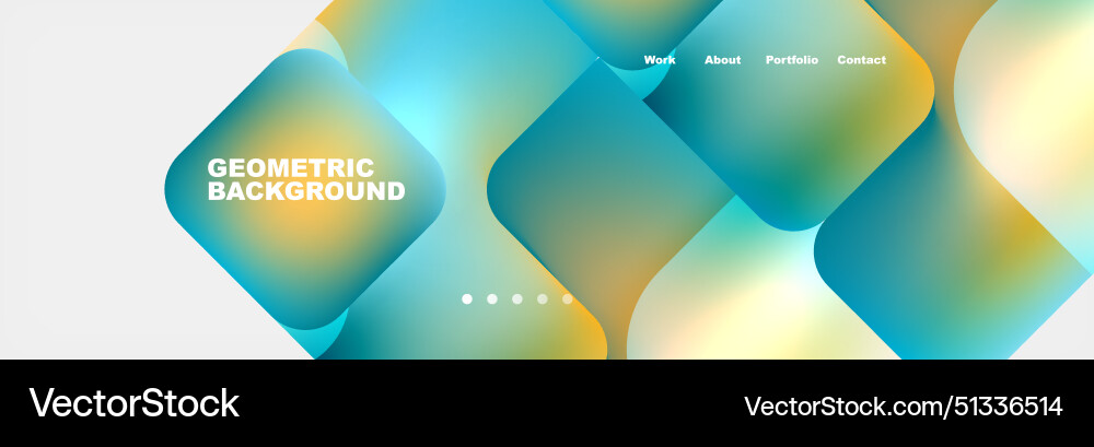 Square internet web page design template Vector Image