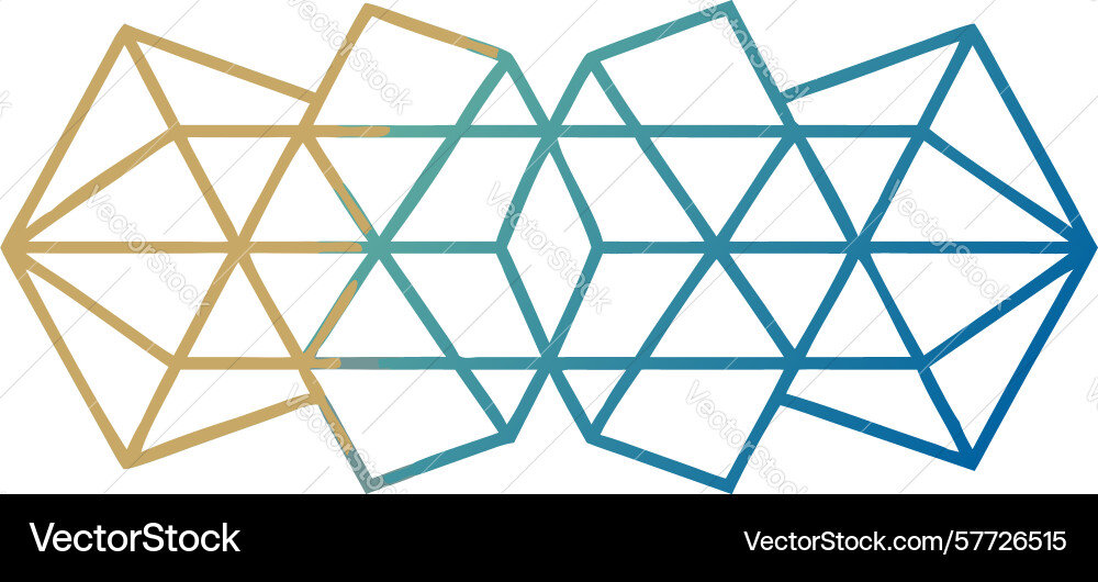 Abstract geometric hexagonal grid data Vector Image