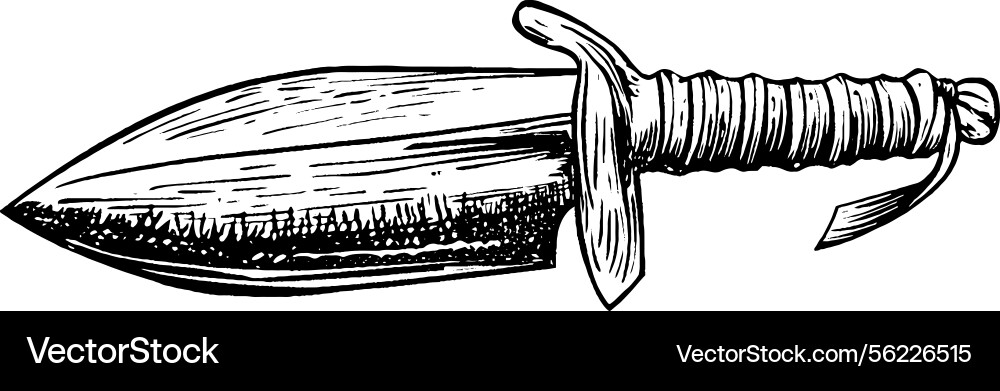 An of a dagger with pointed blade Vector Image