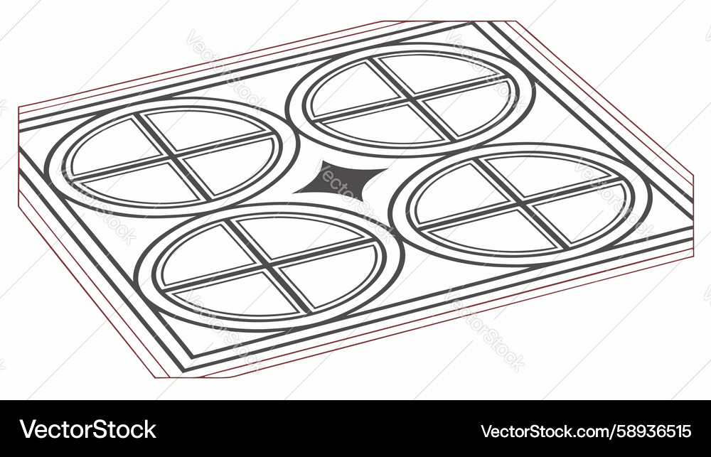Architectural pattern with circular grids design Vector Image