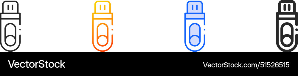 Computer iconthin linear gradient blue stroke Vector Image