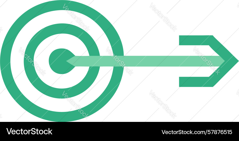 Dynamic target with arrow showcasing growth Vector Image