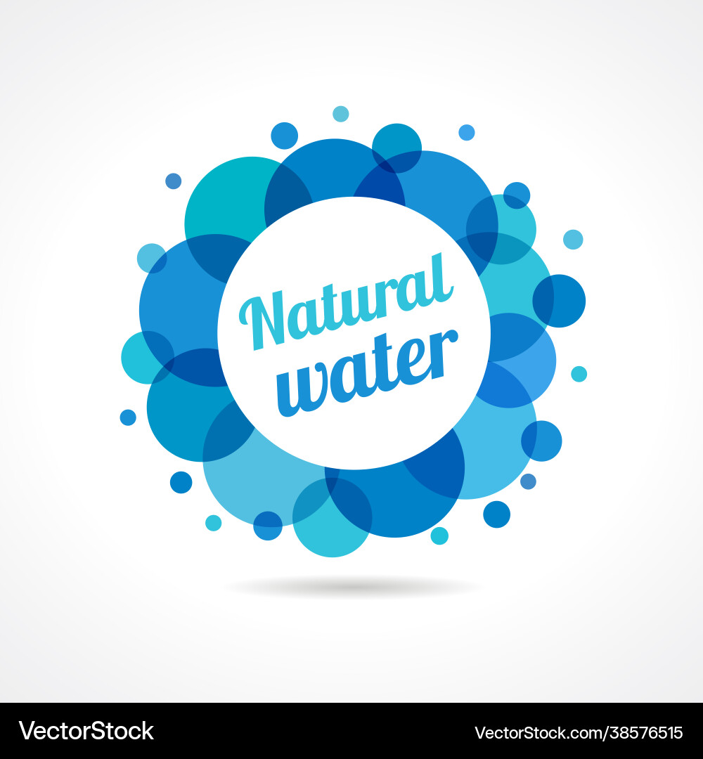 Natürliches Wasser Logo Konzept Natürliches Wasser Logo Konzept vektorbild