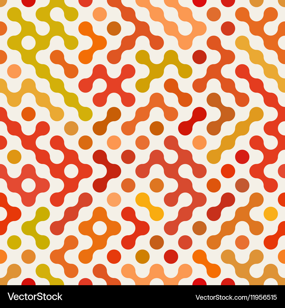 Red Orange Rounded Abstract Pattern Vector Image