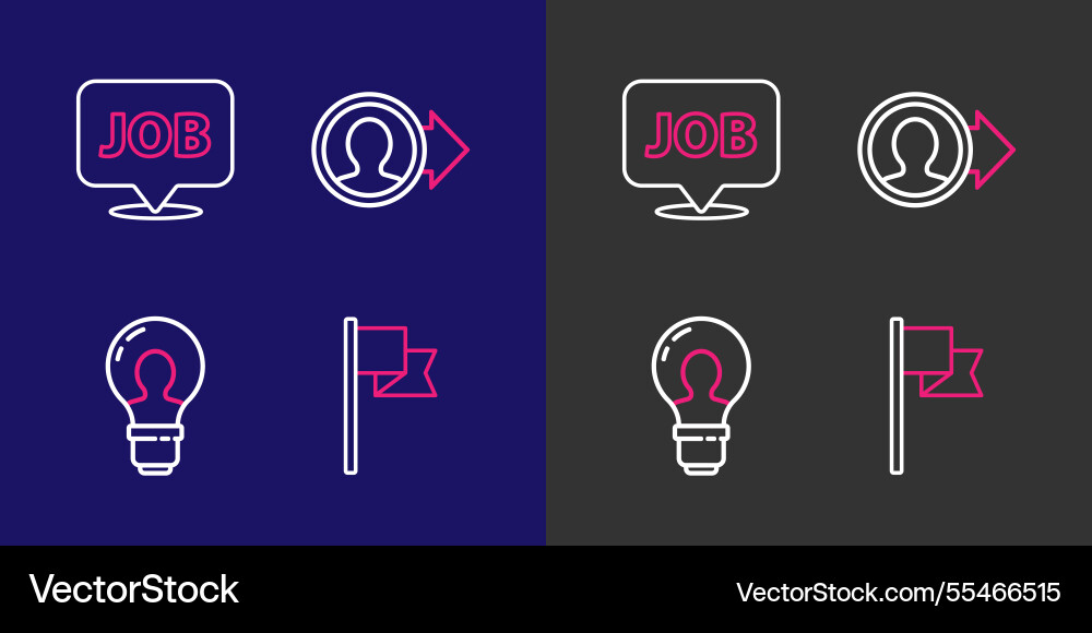 Set line location marker head with lamp bulb Set line location marker head with lamp bulb vector image