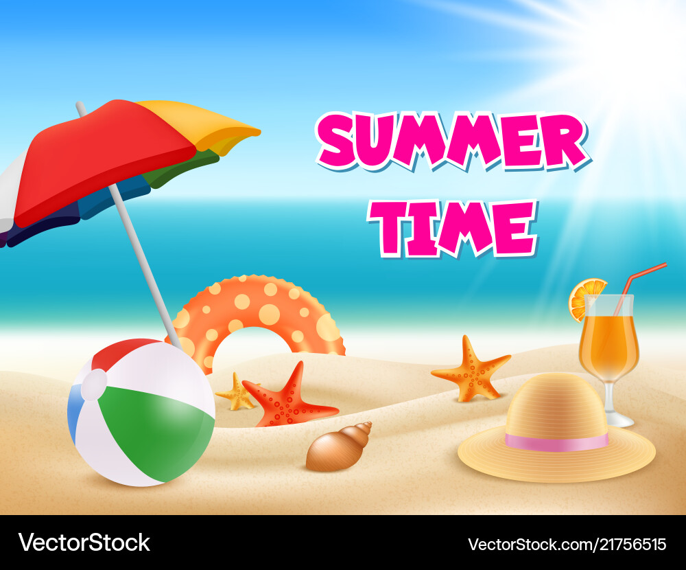 Summer background vector image