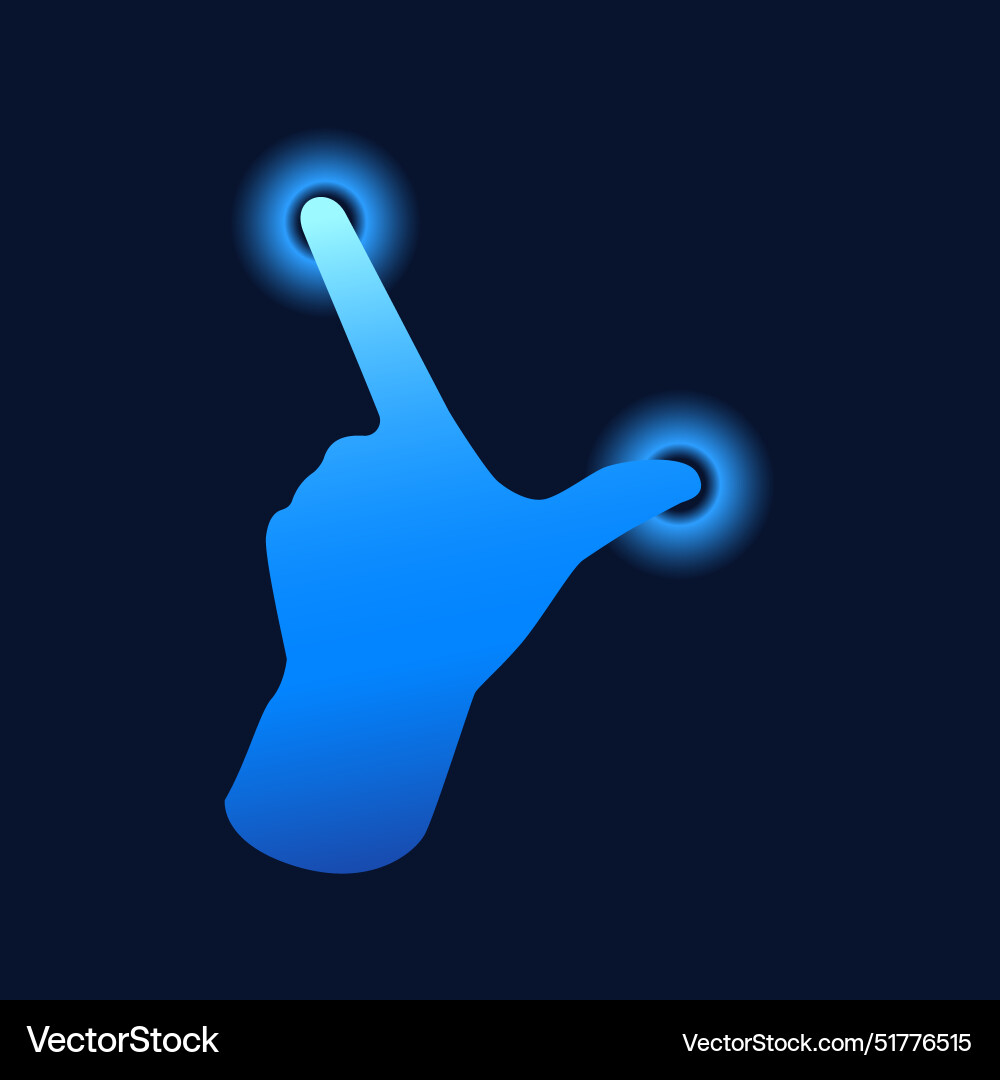 Touch effect index finger and thumb press Touch effect index finger and thumb press Vector Image