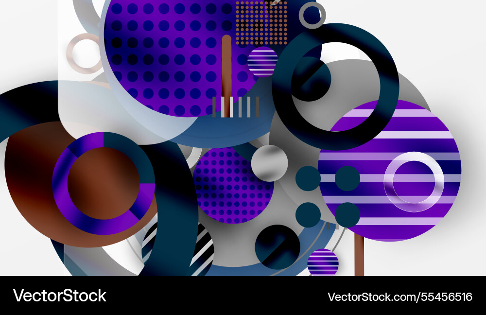 Abstract circle design with overlapping Vector Image