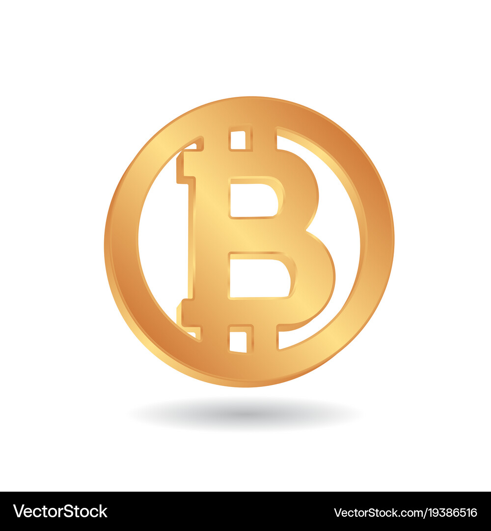 Bitcoin the world famous digital currency icon – Royalty-Free Vector |  VectorStock