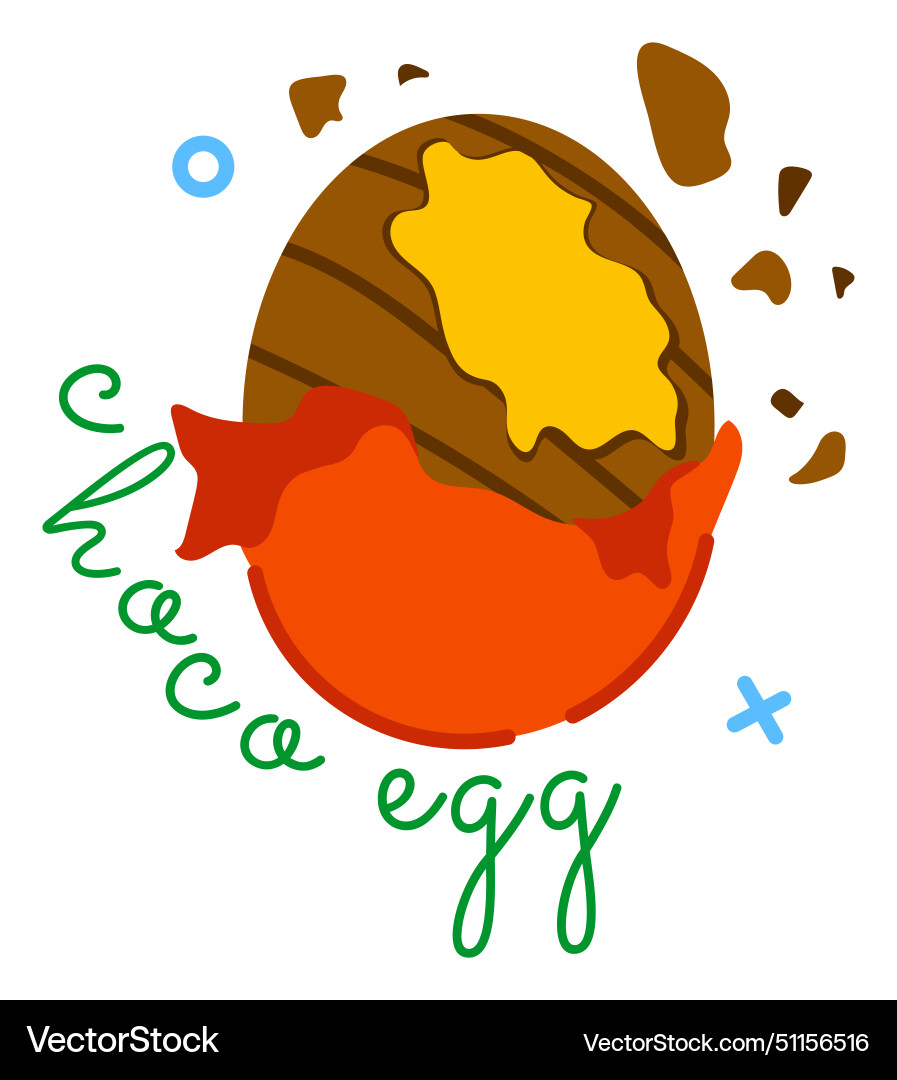 Choco egg Royalty Free Vector Image - VectorStock