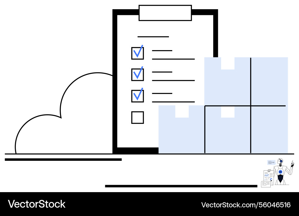 Efficient checklist system for inventory Efficient checklist system for inventory vector image